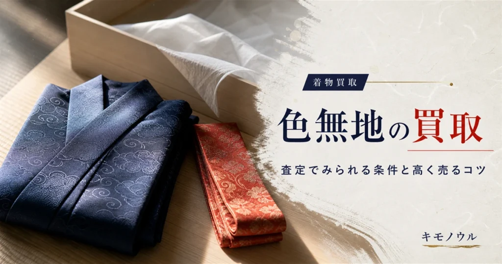 色無地の買取で査定にみられる条件と高く売るポイントを解説する記事のアイキャッチ
