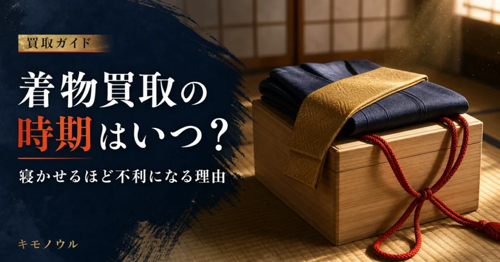 着物を売るタイミングの決め方と保管リスクを解説する記事のアイキャッチ