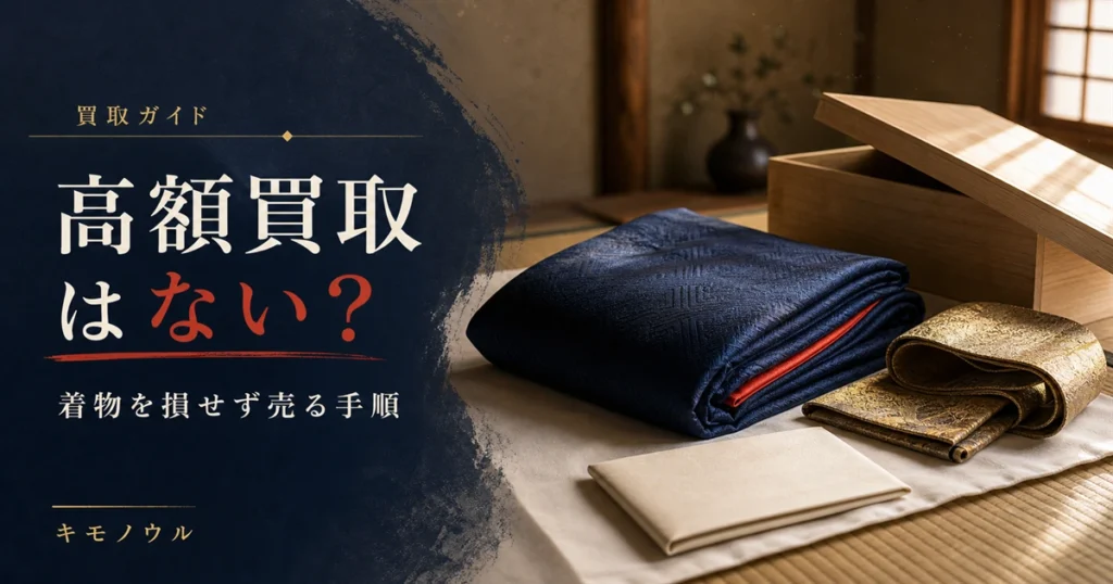 着物の高額買取なんてありませんと言われる理由と損しない売り方を解説するアイキャッチ