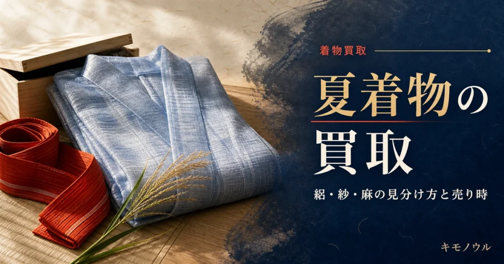 絽・紗・麻など夏着物の買取で押さえたいポイントを解説する記事のアイキャッチ