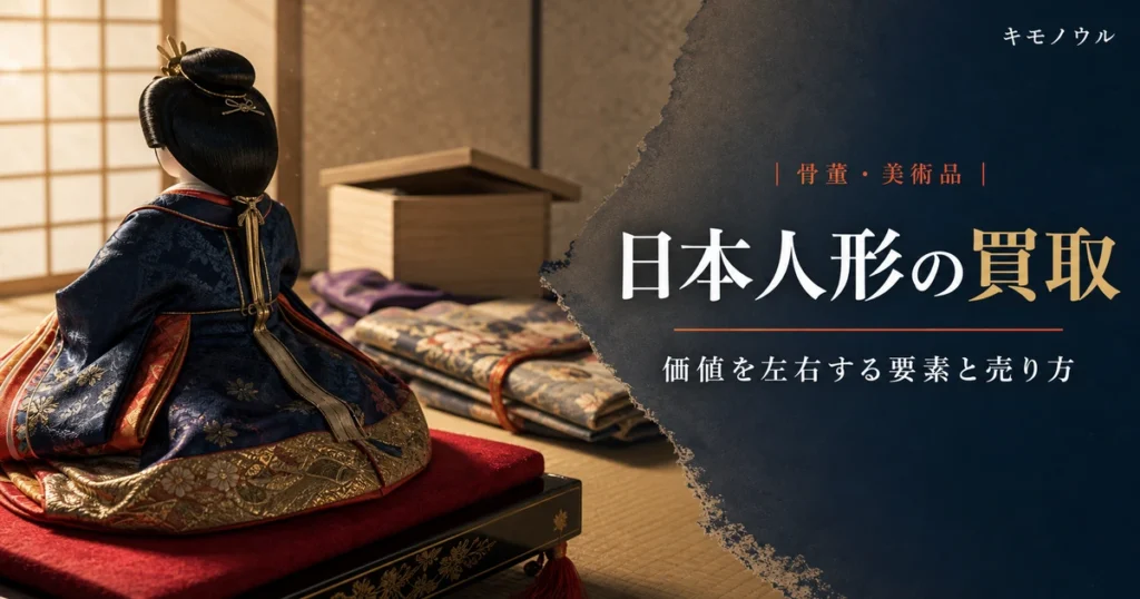 日本人形・雛人形・市松人形の買取で価値を左右する要素と売り方を解説するアイキャッチ